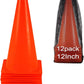 12 Inch Traffic Training Cones, 12 Pack Cones Sports Training Agility Plastic Safety Parking Cones, Agility Field Marker Cones for Soccer Basketball Football, Outdoor Sport Activity