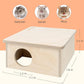 Niteangel Birch Chamber-Maze Hamster Hideout - Small Pets Woodland House Habitats Decor for Hamster Mice Gerbils Mouse