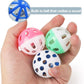 PET SHOW 20Pcs Cat Toy Balls with Bell Inside 1.57" 1.4" Plastic Kitten Chase Toys Jingle Bell Ball for Cat Indoor Training