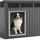 DRATO Dog House for Both Indoor and Outdoor with Weatherproof Roof Removable Floors for Medium to Large Dogs Interior Space (Black, Medium(32.2 * 25.12 * 24.13''))