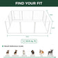 FXW Homeplus Unleashed Indoor Dog Playpen - Stress-Free and Safe Play, Heavy Duty 24 Inch 5 Acrylic Panels + 5 Wire Panels Dog Pen for Puppy and Small Dogs, White│Patented
