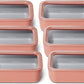 Caraway 6pc Glass Food Storage Set – 6.6 Cup Food Containers (6) - Ceramic Coated - Non Toxic, Non Stick with Lids - Microwave Safe - Perracotta