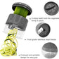 3 in 1 Vegetable Spiralizer Slicer, Adjustable Zucchini Carrot Noodle Maker, Cucumber Spiral Cutter, Easy to Use Kitchen Tool（Dark Grey）