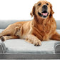 Dog Beds for Large Sized Dogs,Washable Orthopedic Memory Foam Dog Couch Sofa Bed with Bolster,Removable Cover,42x30Inch,Grey