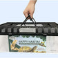 Happy Habitat (Large) - Ventilated Enclosure & Breeder Box - for Live Feeder Insects, Reptiles, Amphibians & Other Small Pets - Durable Plastic Portable Terrarium
