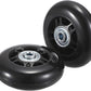 OwnMy 70mm x 23mm Luggage Wheels Replacements Set of 2 Mute Suitcase Replacement Wheels with Black Screws Axles Bearings, Silent Rotatable Rubber Luggage Suitcase Swivel Wheel Kit