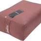 Rectangular Yoga Bolster Pillow, 18" x 12" x 6", Pink Cotton
