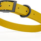 Dogline Biothane Waterproof Dog Collar Strong Coated Nylon Webbing with Black Hardware Odor- Proof for Easy Care Easy to Clean High Performance Fits Small Medium or Large Dogs, Treasure Gold
