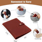 Jack&Chris Genuine Leather Passport Holder For Travel, RFID Blocking Handmade Passport Holder with Card Case Organized & Safe, Quality Travel Essentials for Women and Men for Gifting, Red