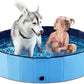 Jasonwell Foldable Dog Pool Collapsible Hard Plastic Swimming Pool Portable Kiddie Pool Pet Pool Doggie Wading Pool Bath Tub for Puppy Small Medium Large Dogs Cats and Kids 48"