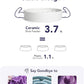 LE TAUCI Slow Feeder Dog Bowls Ceramic,3 Cups Slow Feeding Dog Bowl Medium Large Breed, Pet Bowl for Fast Eaters, Puzzle Pet Dishes, Angle White