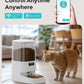 Cat Feeder Automatic - Cat Food Dispenser MeowServe S20, Auto Dog Feeder with Stainless Steel Bowl, 5L Pet Feeder with Patented Anti-Jam Port, App, Dual Lock Lid, Dual-Band WiFi & Power, White