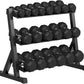 Rubber Coated Hex Dumbbell Weight Set, Multiple Sizes Exercise & Fitness Dumbbells,100LB Set,110LB Set,200LB,350LB,450LB,550LB, 35-50Lbs Pairs for Muscle Toning, Strength Building & Full Body Workout