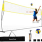 20FT/12FT Freestanding Volleyball Training Net, 5 Height Adjustable Portable Volleyball Net System, Quick Setup Practice Set for Indoor or Outdoor Use