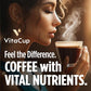 VitaCup Mineral Coffee Pods with Trace Minerals, Hydrate, Replenish & Restore, w/Sea Minerals, Electrolytes, Organic Coffee, Medium Dark Roast, Single Serve Pod Compatible w/Keurig K-Cup Brewers,64 Ct