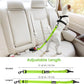SlowTon Dog Seat Belt, Adjustable Dog Safety Belt Leash, 2 in 1 Latch Bar Attachment Dog Car Seatbelt with Elastic Nylon Bungee Buffer, Reflective Nylon Belt Tether (Lime)