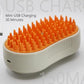 Cat Steam Brush, Helps Reduce Cat Hair, Easy Cleaning Top, Steam Brush with Silicone Massage Bristles for Cats or Dogs, Best for Long-haired Cats or Dogs (Purple)