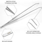 Aquarium Tweezers Extra Long 15 inches Feed Tong clamps - FEITA Straight and Curved Stainless Steel 38cm Tweezers Set for Fish Tank Plants Aquascape Tools & Reptile Feeding Tongs - Sliver 2Pcs
