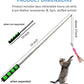 2pcs Retractable Wand Toys, Cat Fishing Rod with 11 Pcs Feather Refills for Indoor & Outdoor Cats
