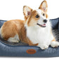 Orthopedic Dog Beds for Medium Dogs, Durable Egg Crate Foam Sofa Dog Bed wit Washable Removable Cover,Waterproof Lining,Pet Bed for Large Dogs (Denim Blue, 31.5" L x 25.2" W x 7" Th)