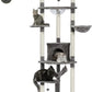 PEQULTI Floor to Ceiling Cat Tree 92.9’’-101.6’’ Height Adjustable Cat Tower Tall Kitty Climbing Play House with Scratching Posts, Cozy Condo, Perches and Large Hammock for Indoor Cats Gray