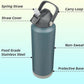 Insulated Water Bottle with Straw Lid,40 oz Stainless Steel Vacuum Metal Bottle with Silicone Handle,Dark Gray