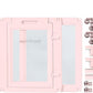 23.6“H 2PCS Extension Kit - Door+Panel, T-Buckles for Compartment, Expandable Clear Dog Play Pen Acrylic Dog Playpen Indoor,for Puppy Cat Bunny Small & Medium Dogs (Pink-23.6" H, 2PCS)