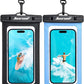Hiearcool Waterproof Phone Pouch, Waterproof Beach Bag Compatible for iPhone 17 16 15 14 13 Pro Max, IPX8 Cellphone Travel Essentials for Beach -Black & Sky Blue-2Pack