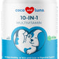 10 in 1 Multivitamin for Dogs - 120 Chewable Tablets with Glucosamine and Chondroitin - Fish Oil & Vitamins with Coq10 for Skin & Heart Health, Gut & Immune Support