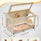 Hamster Cage Large 32 inch Guinea Pig Cages Hamster Cages Enclosure and Habitats Mice Rat Cage with Platform Openable Top Acrylic Sheets Wooden Chewproof Small Animal Cage for Hedgehog Mouse Gerbil