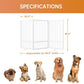 Full Metal Freestanding Dog Gate with Door, 36''Height Foldable Pet Dog Fence for Indoor & Outdoor, 3 Panels Extra Wide Free Standing TallDog Gates for Doorways,House,Stairs,Porch,Deck,Yard