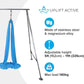 Uplift Active Adjustable Yoga Aerial Rig - Only Premium Home Yoga Stand with Adjustable Height | Portable Stainless Steel Rig | Aerial Fitness, Use with Hoops/Lyra, Silks & Hammock