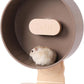 Silent Hamster Wheel 8.7 Inch Dual-Bearings Small Animals Quiet Running Exercise Wheels, Height Adjustable for Dwarf Hamsters, Gerbils, Mice, Hedgehog, Lemmings, or Other Small Pets,Nut Brown