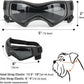 Dog Goggles Dog Sunglasses for Medium Breed UV Protection Windproof with Adjustable Head Straps Chin Straps for Ride Car/Hiking Travel/On Beach-Black