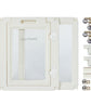 30.3“H 2PCS Extension Kit - Door+Panel, T-Buckles for Compartment, Expandable Clear Dog Play Pen Acrylic Dog Playpen Indoor,for Puppy Cat Bunny Small & Medium Dogs (White, 30.3" H, 2PCS)