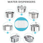 Cat Water Fountain Filter Compatible with Stainless Steel Dispenser, Efficient Filtration with Coconut Shell Activated Carbon and Fresh Water (8 Filters+8 Sponges)