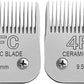 Detachable Pet Dog Clipper Blades, Compatible with Size-4FC (9.5mm), Most Oster A5, KM Series Clippers,Made of Ceramic Blade & Stainless Steel Blade 2Pack