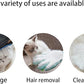 Zoocozy 2 in 1 Pet Hair Removal Glove for Cat Dog, Indoor Cat Grooming Gloves, Pet Washing Brush for Shedding Massage - Double-Sided Available(Brown)