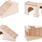 Niteangel Hamster House w/Climbing Ladder for Hamsters Gerbils Mice or Similar-Sized Pets (Trapezium-Shaped Hamster Hut)