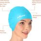 Firesara Swim Cap, Original Updated Swimming Cap 3D Ergonomic Design Comfortable Durable Ear Protection for Women Kids Men Adults Boys Girls for Long or Short Hair with Nose Clip and Ear Plugs