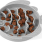 Coomazy 2-in-1 Silicone Slow Feeder Dog Cat Bowls, Interactive Puzzle Toy for Pets Dry/Wet Food Training, Keeps Dogs Cats Busy, Prevents Puppy Kitty Overeating (Smoky Gray, 1.2 Cup)