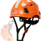 AOLAMEGS Construction Safety Hard Hat - ANSI Z89.1 Type Ι OSHA Approved Safety Helmets with Chin Straps Lightweight Reflective Vented ABS Hard Hats For Men Women Industrial Workwear 6-point Suspension