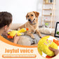 OUANGANC Calming Duck Dog Toy for Aggressive Chewers, Make a Crinkly Crunchy Noise, with Squeaker, 2025 Upgraded Indestructible Puppy Teething Toys, for Small to Medium Dog Breeds (Yellow 10.6in)