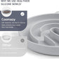 Coomazy Silicone Slow Feeder Dog Cat Bowls, Interactive Puzzle Toy for Pets Food Training, Keeps Dogs Cats Busy, Prevents Puppy Kitty Overeating (Smoke Gray, 1.4Cup)