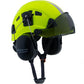 LOHASPRO Arborist Forestry Helmet Safety Hard Hat with Visor and Ear Muffs for Tree Service Logging Cutting Wood Chainsaw Helmet Garden Work Trimming Mowing(P91 Lime+Smoked Visor+Earmuff)