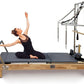 Pilates Reformer, Wooden Pilates Reformer Machine with Springs, Pilates Bed Strength Training Equipment for Home Use and Studio, Pilates Equipment with Reformer Box, Oak