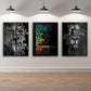 Motivational Canvas Painting Wall Art Execution Grind Hustle Inspirational Wall Art Success Entrepreneur Poster Positive Quotes Wall Poster Framed for Home Office Wall Decor[60''Wx 28''H]