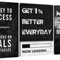 Yetaryy Motivational Poster Inspirational Wall Art 3 Pieces Canvas Painting Lion Artwork for Living Room Office Modern Home Decor Prints Pictures Wall Decor Framed Ready to Hang [72''Wx 36''H]