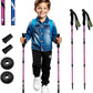 Hiking Trekking Poles, 2 Pack Anti Shock, Adjustable, Collapsible Hiking Poles for Trekking or Walking, Lightweight Aluminum Sticks for Children