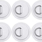 TOBWOLF 6 Pack Stainless Steel D-Ring Patch for Inflatable Boat Kayak Dinghy SUP, D-Ring PVC Patch Stand-Up Paddleboard Canoe Rafting Accessories, NO Glue Included